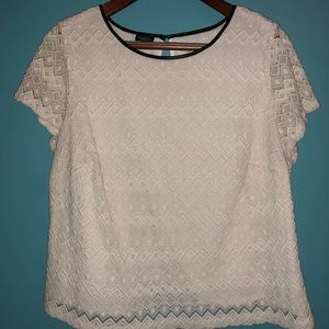 Ivory lace tee